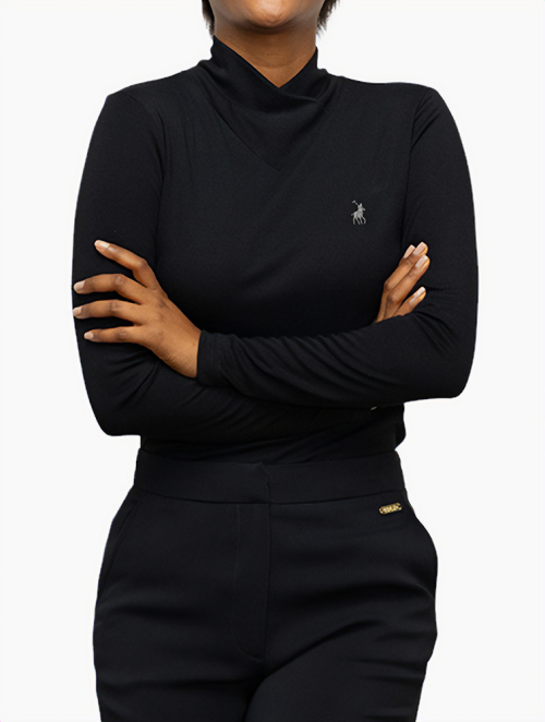 MyRunway | Shop Polo Black Ava Long Sleeve Second Skin Top for
